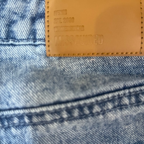Wide leg distressed jeans, good condition worn once. - Picture 3 of 5